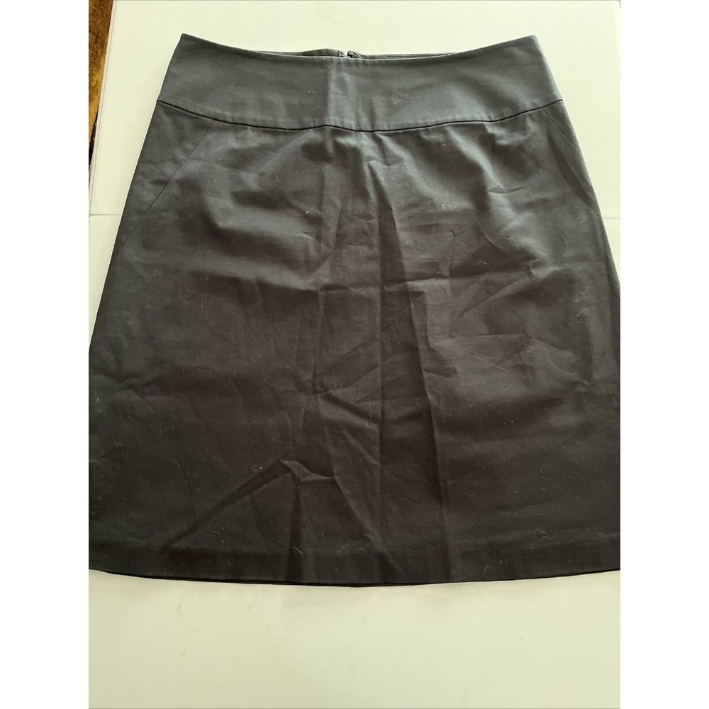 Banana Republic, Black Cotton Lined MIDI A-Line, Women’s Skirt, Size 8